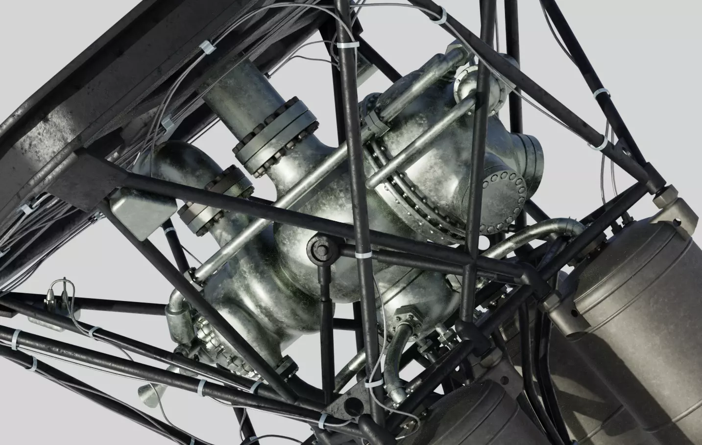 RD-108 Rocket engine 3D model_0