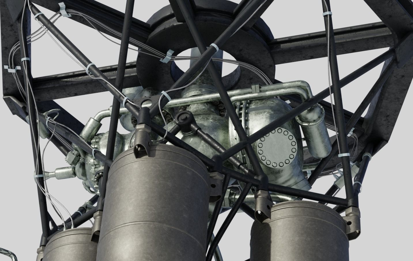 RD-108 Rocket engine 3D model_9