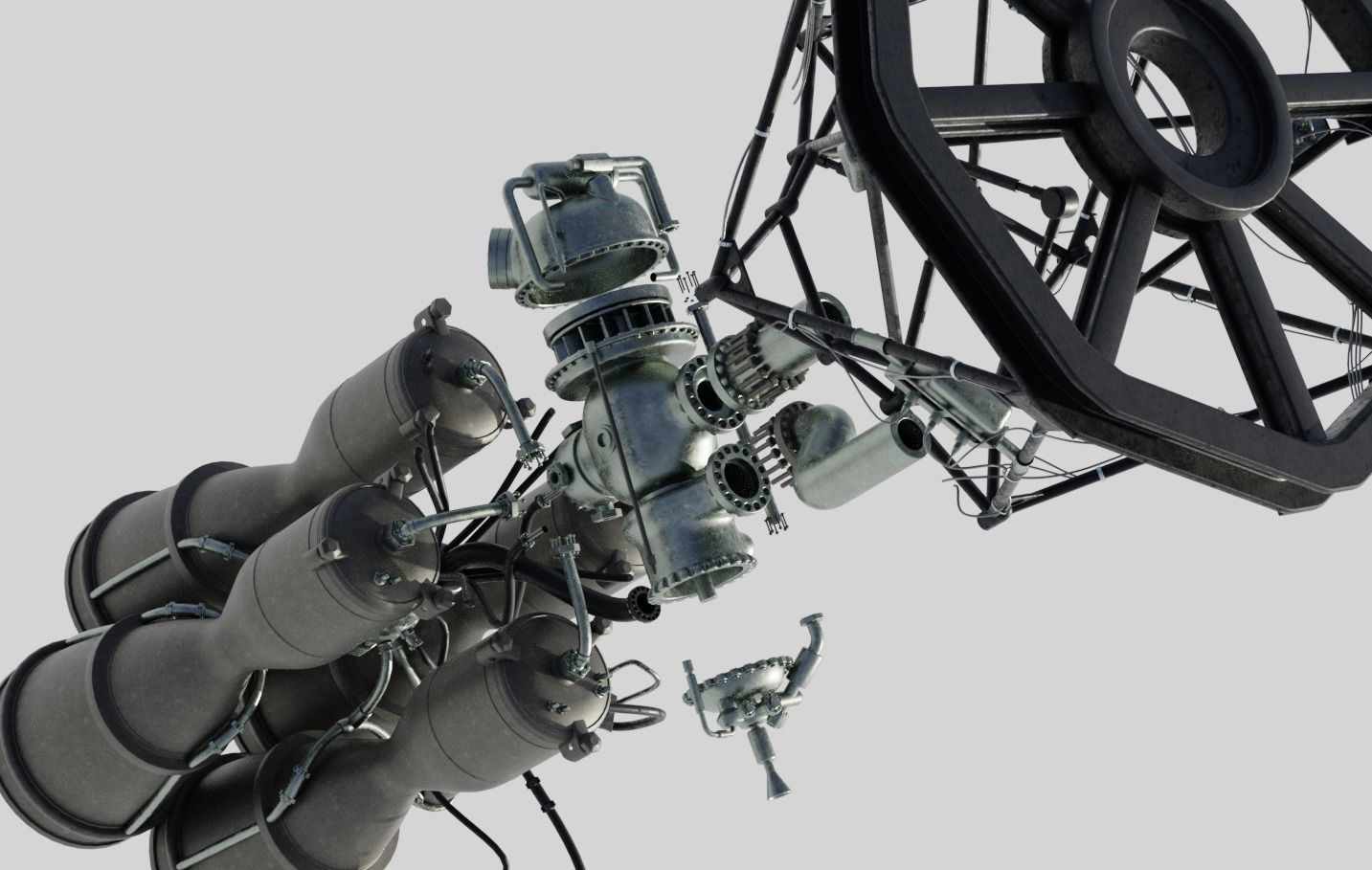 RD-108 Rocket engine 3D model_22