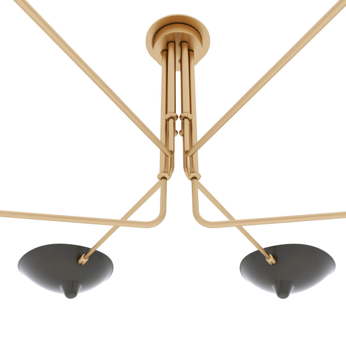 Serge Mouille chandelie 6 arms 3D model_3