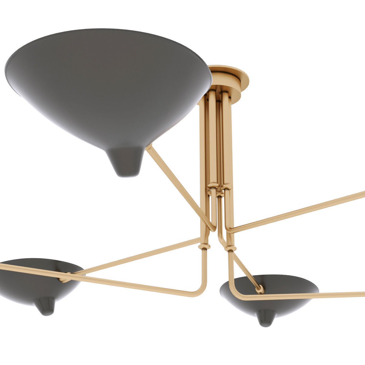 Serge Mouille chandelie 6 arms 3D model_1