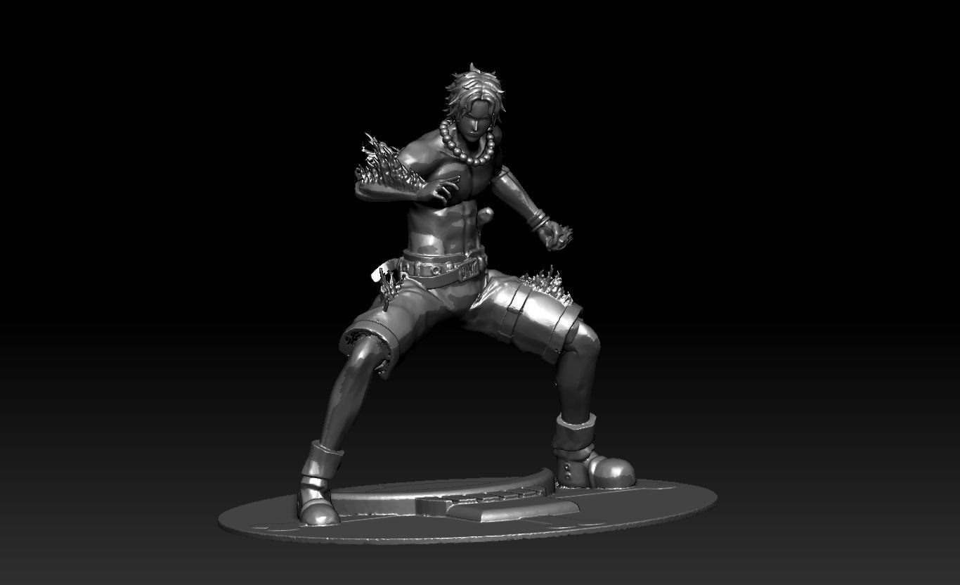 One piece Portgas D Ace 3D print model_1