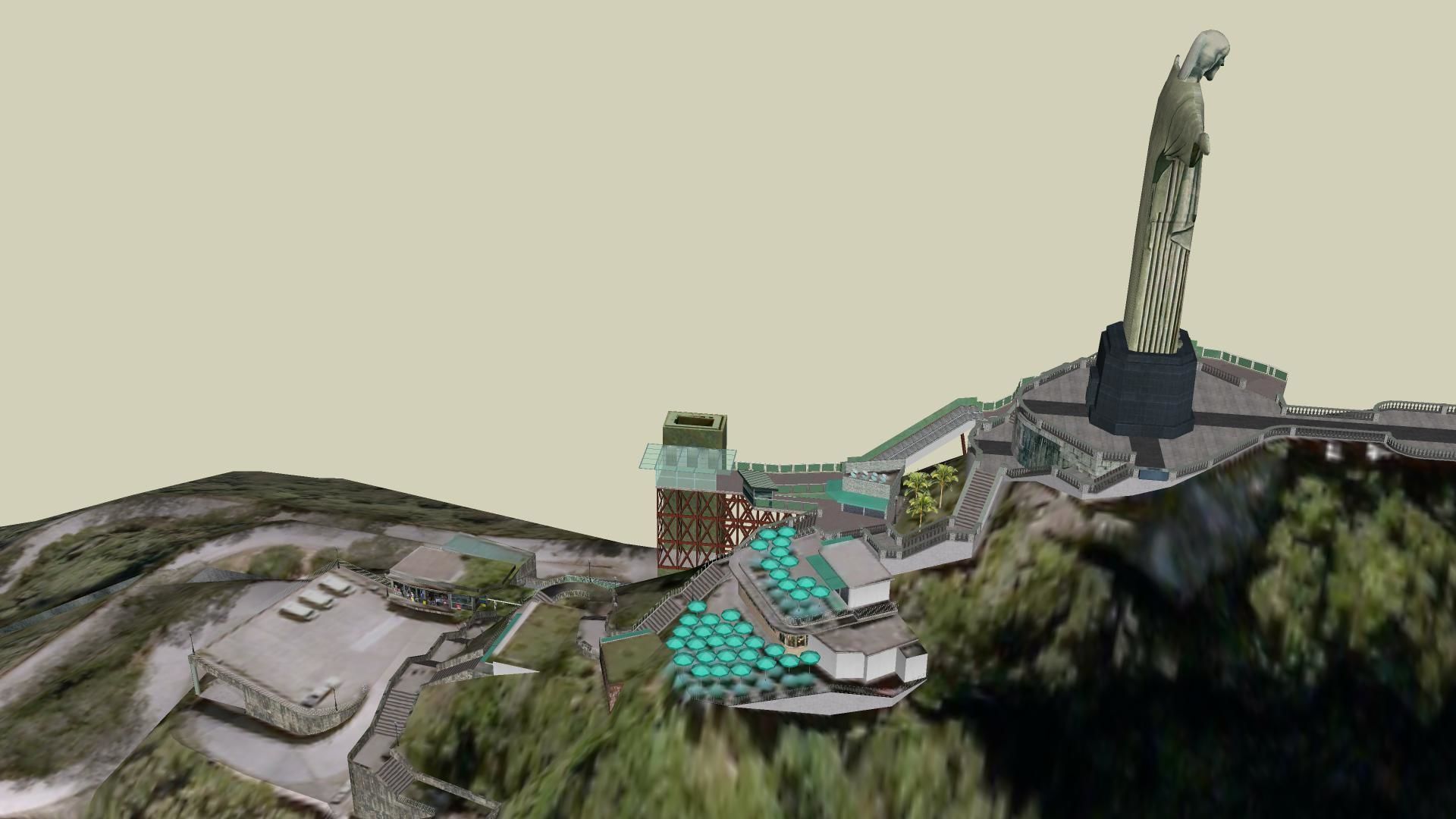 Christ the Redeemer Statue  Low-poly 3D model_4