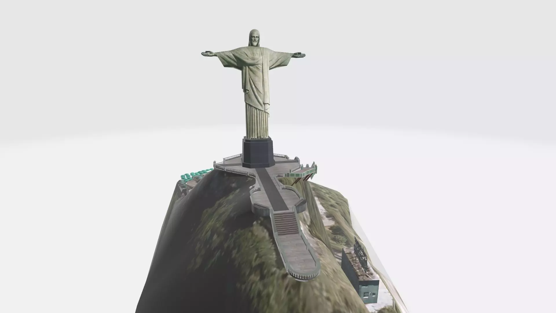 Christ the Redeemer Statue  Low-poly 3D model_0