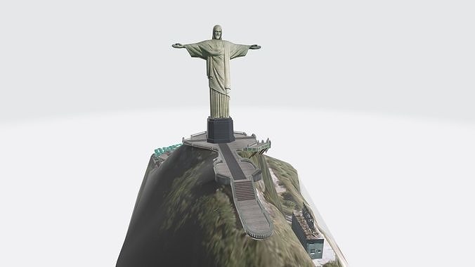 Christ the Redeemer Statue  Low-poly 3D model