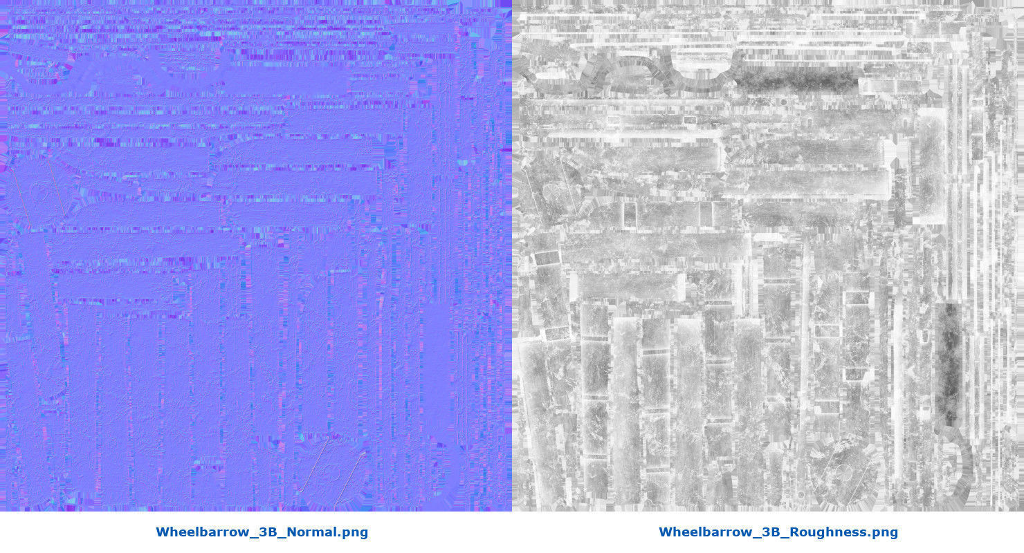 Wheelbarrow 3B Low-poly 3D model_10