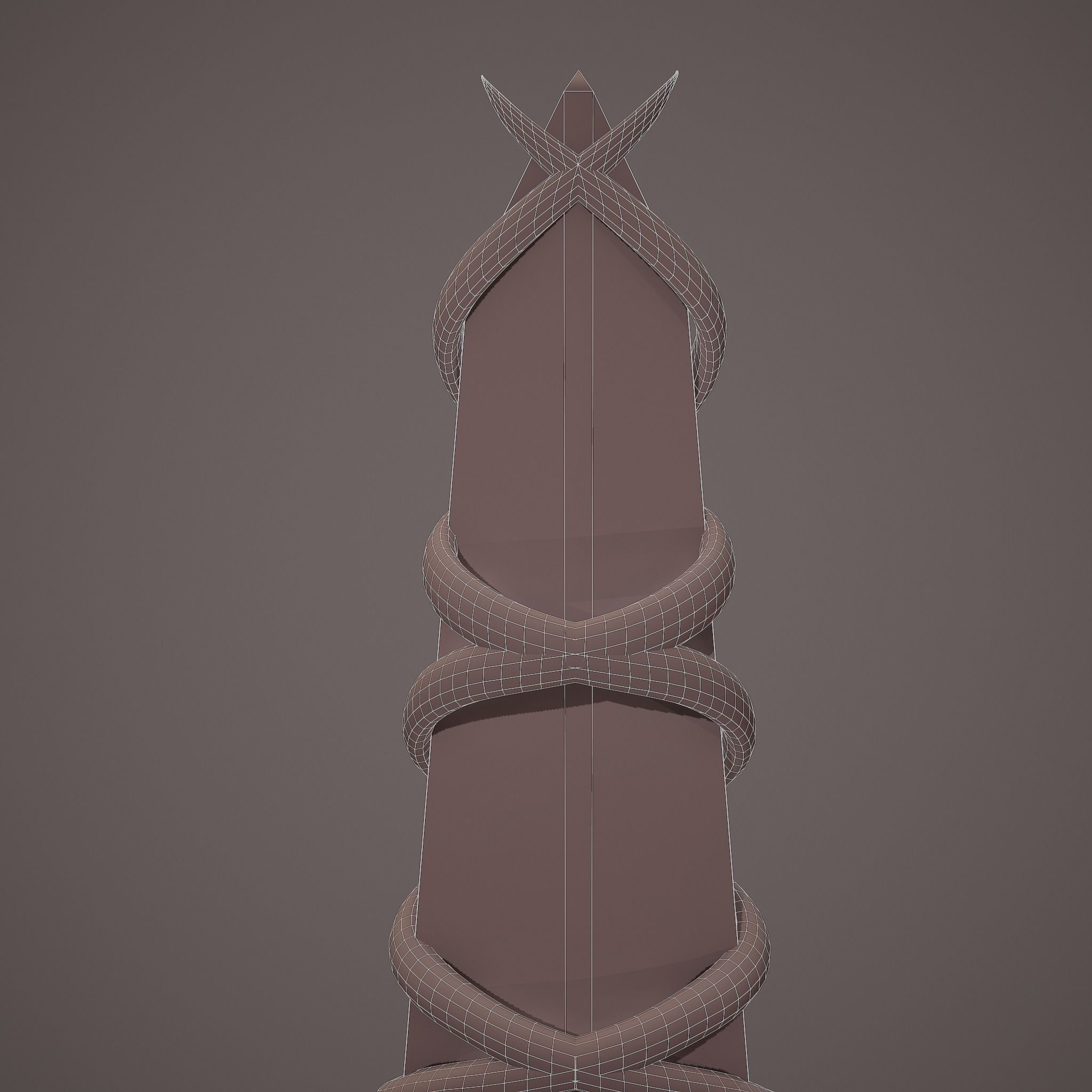 Fantasy Dagger 3D model_15