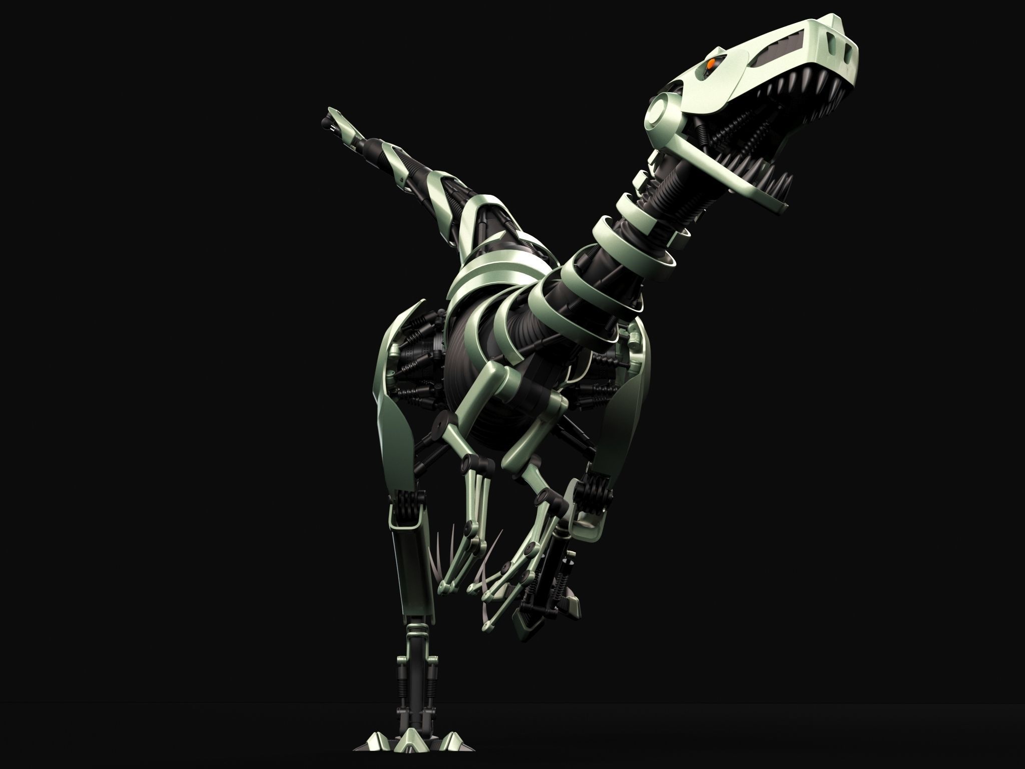 Tirex ROBOT toy - Rigged - Animation 3D model_10