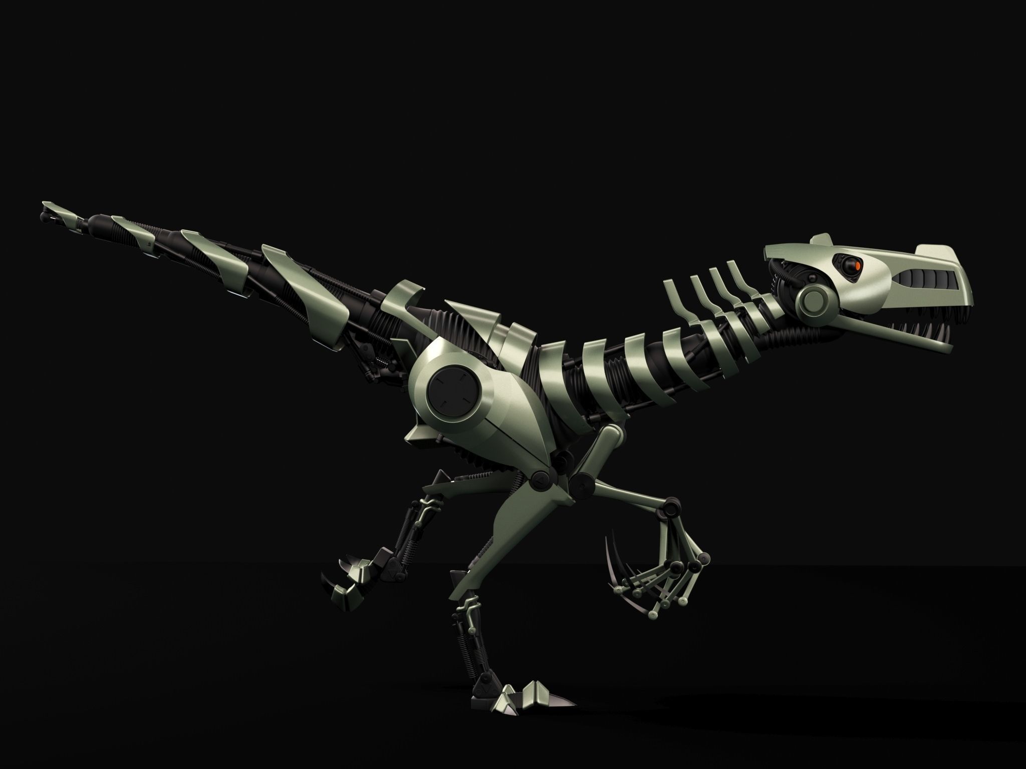 Tirex ROBOT toy - Rigged - Animation 3D model_7