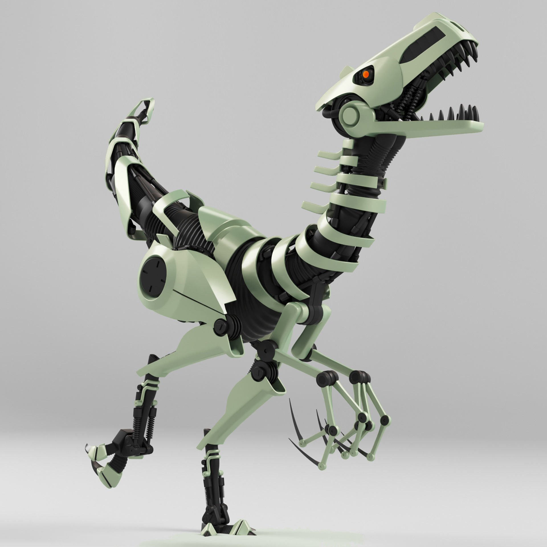 Tirex ROBOT toy - Rigged - Animation 3D model_0