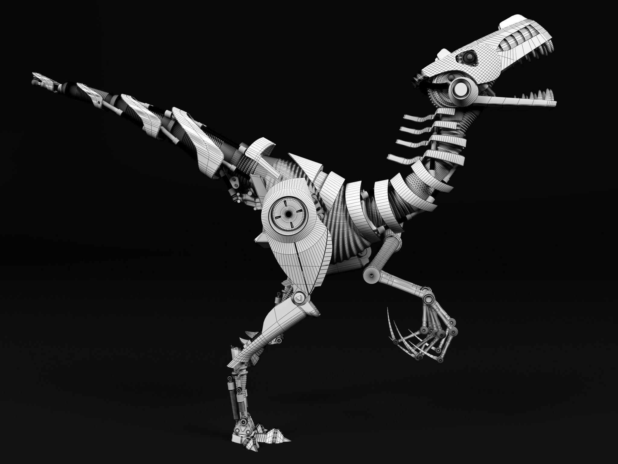 Tirex ROBOT toy - Rigged - Animation 3D model_11