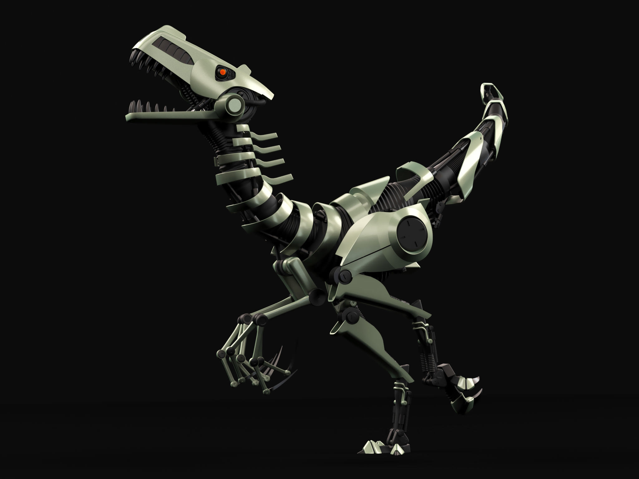 Tirex ROBOT toy - Rigged - Animation 3D model_4