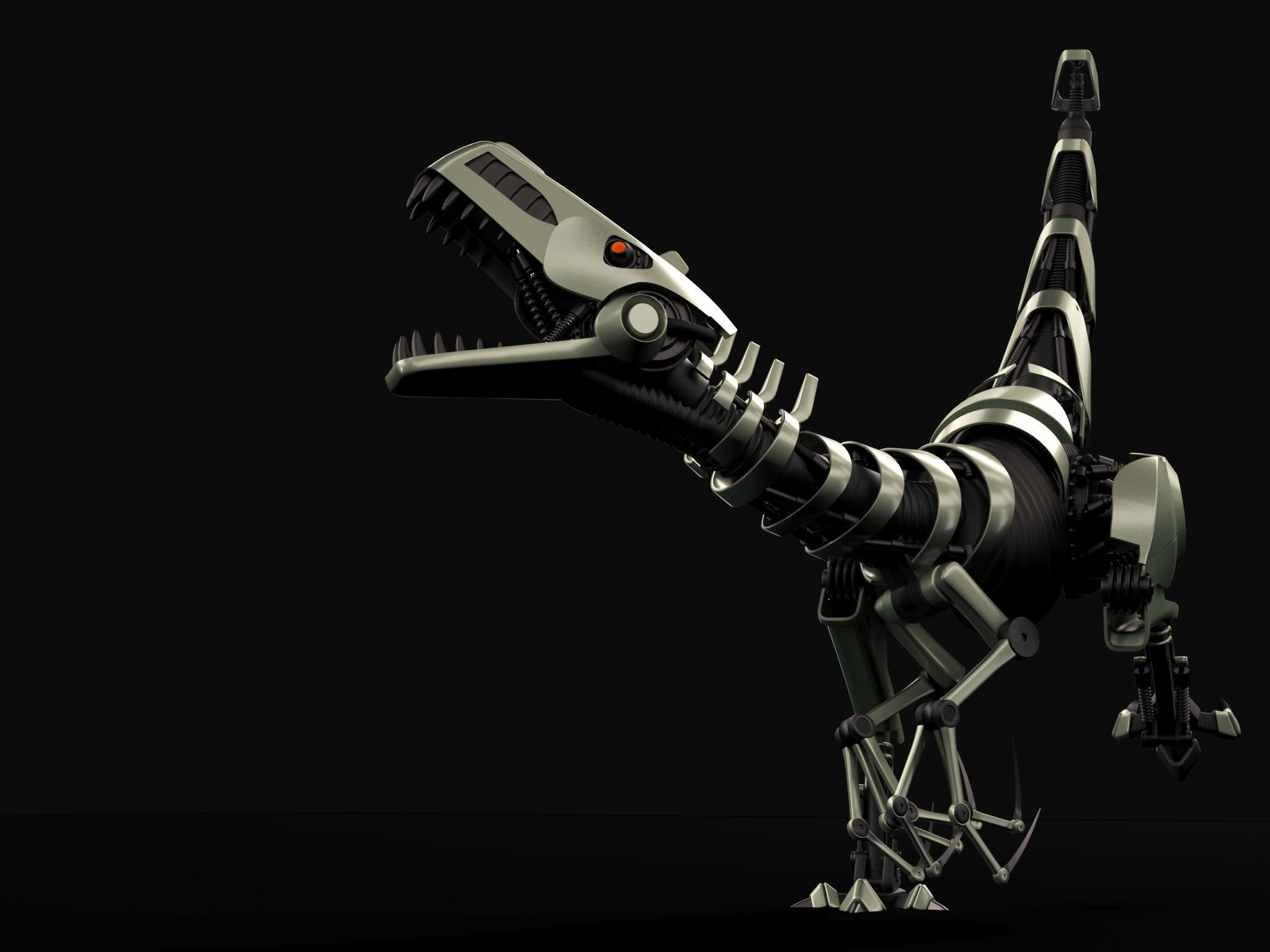 Tirex ROBOT toy - Rigged - Animation 3D model_8