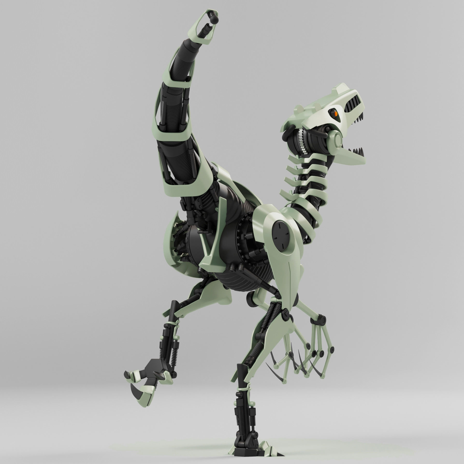 Tirex ROBOT toy - Rigged - Animation 3D model_2