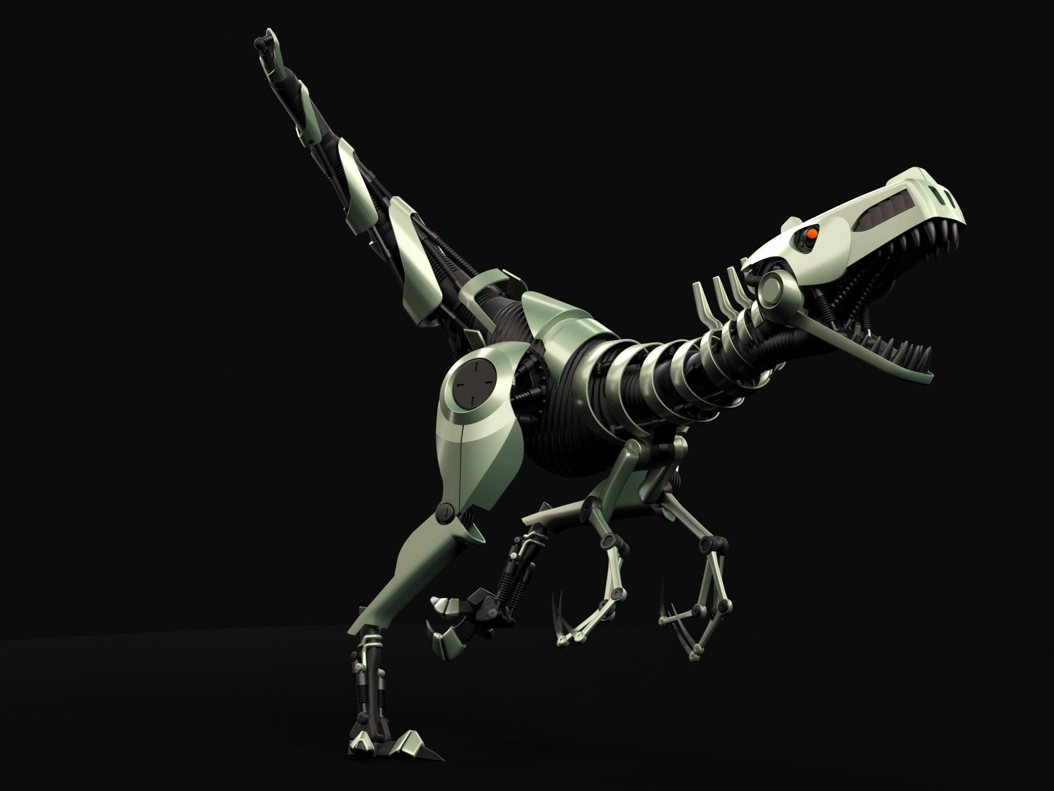 Tirex ROBOT toy - Rigged - Animation 3D model_3