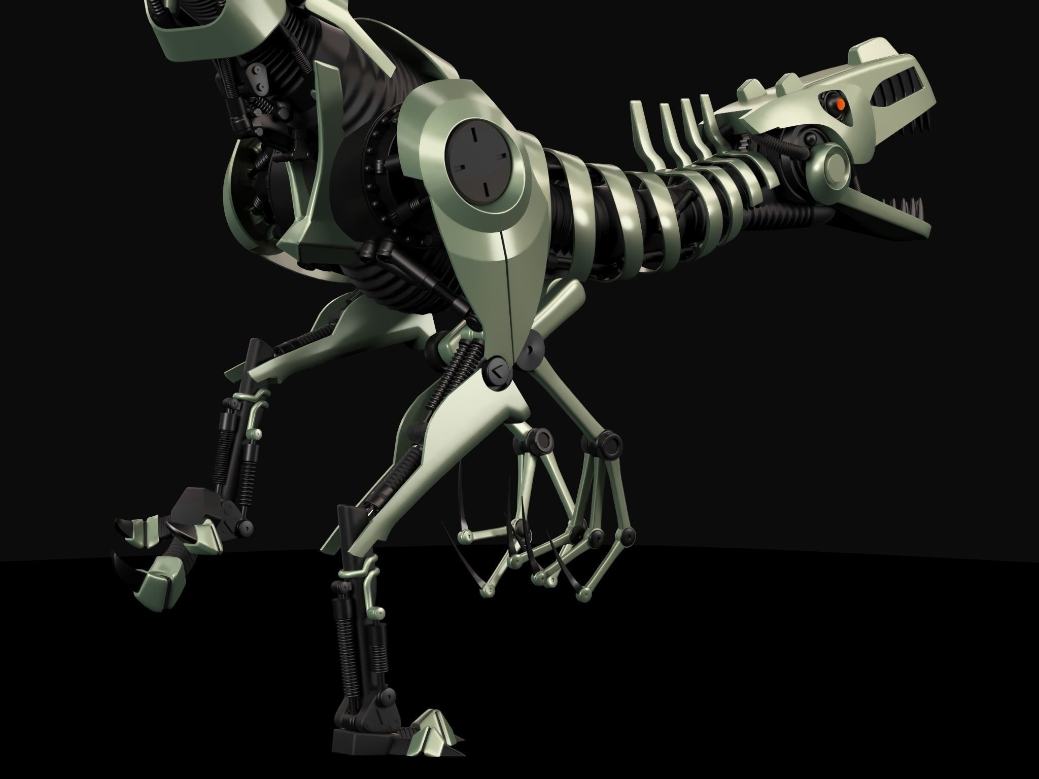 Tirex ROBOT toy - Rigged - Animation 3D model_6