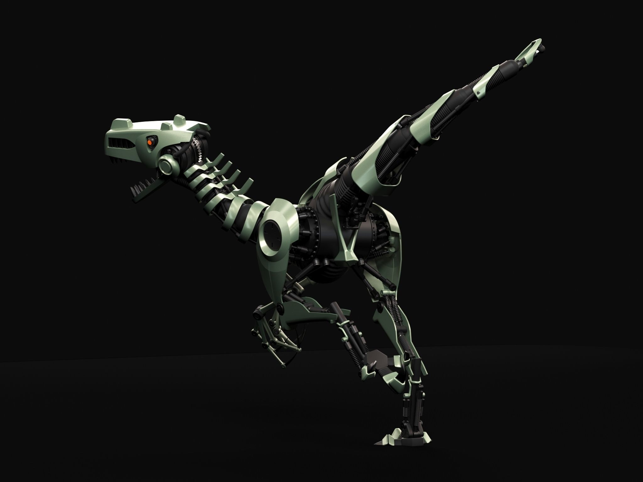 Tirex ROBOT toy - Rigged - Animation 3D model_9