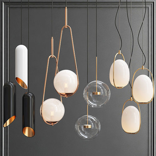 New Collection of Pendant Lights 3D model