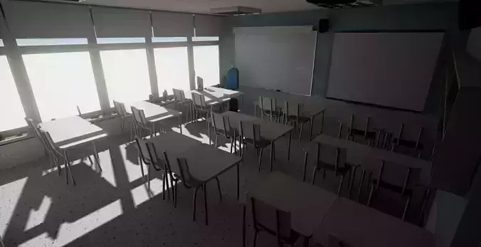 Classroom Interior Pack Low-poly 3D model