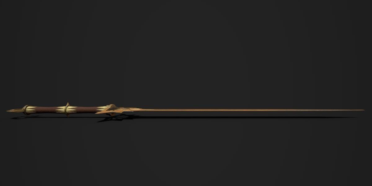 Zweihander sword Low-poly 3D model_7