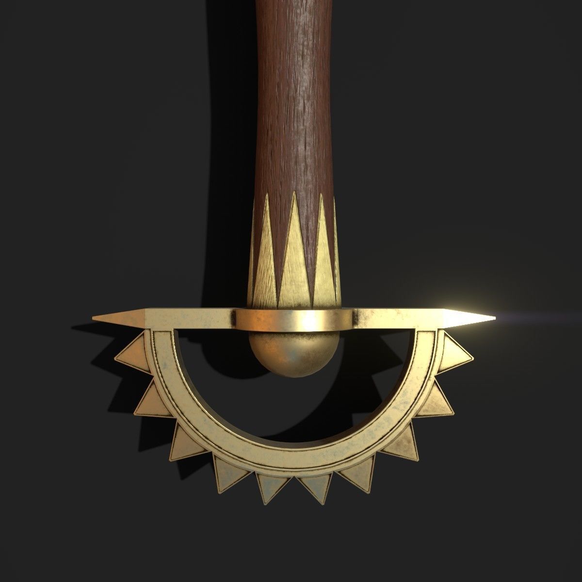Zweihander sword Low-poly 3D model_2