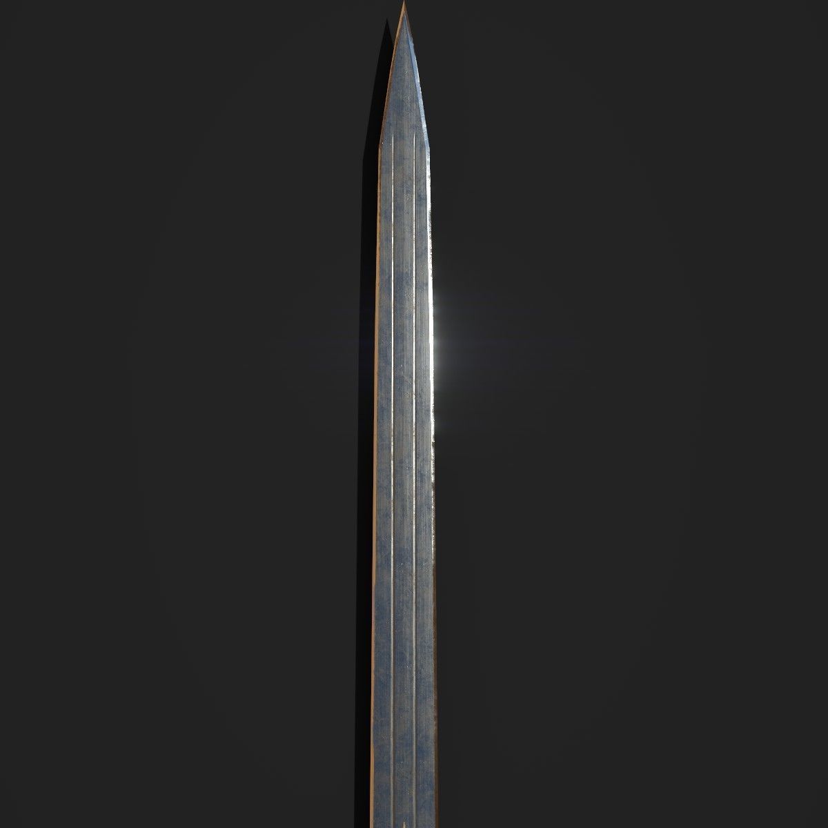 Zweihander sword Low-poly 3D model_5