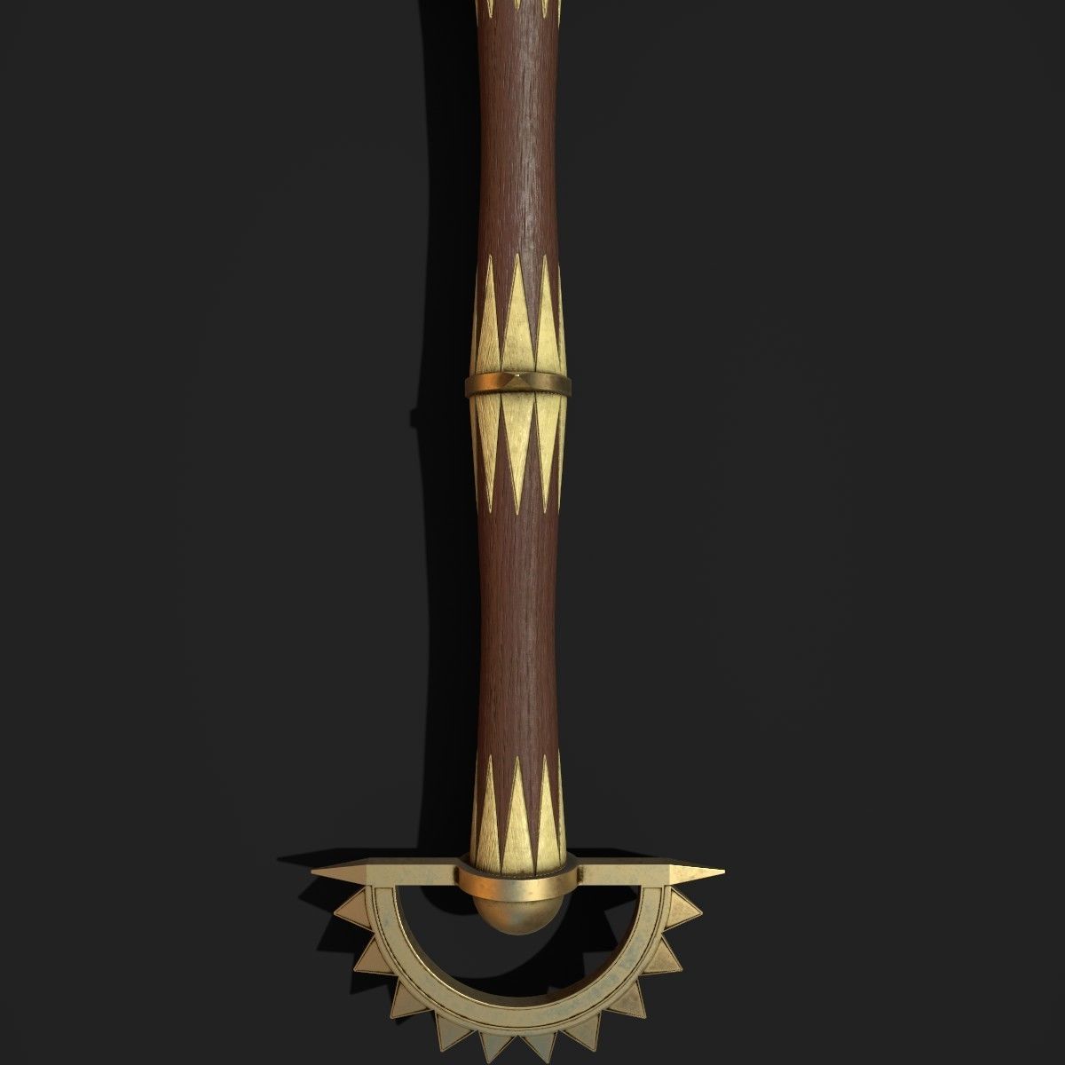 Zweihander sword Low-poly 3D model_3