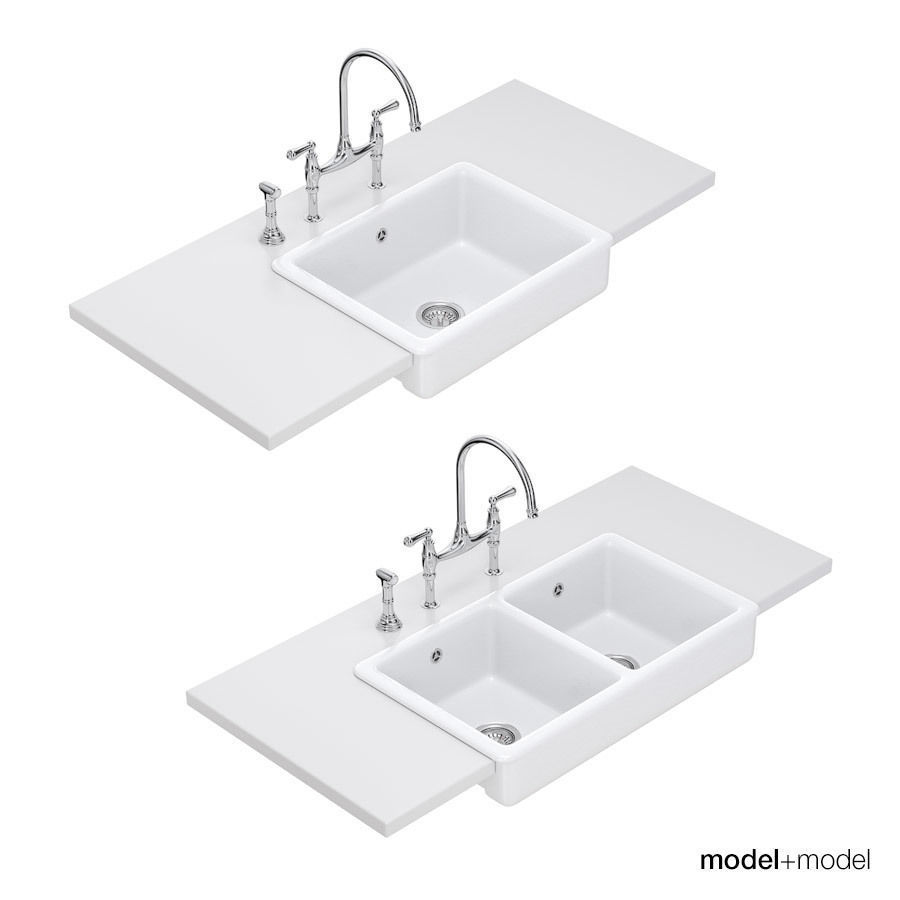 Ceramic farmhouse sinks 3D model CGTrader