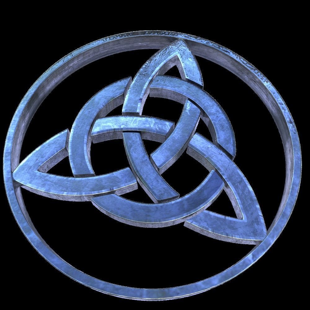 Celtic symbol 1 Low-poly 3D model_4