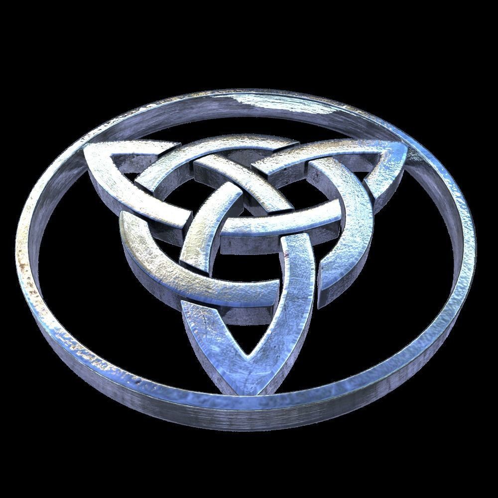Celtic symbol 1 Low-poly 3D model_2