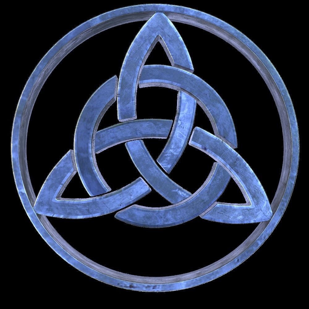 Celtic symbol 1 Low-poly 3D model_3