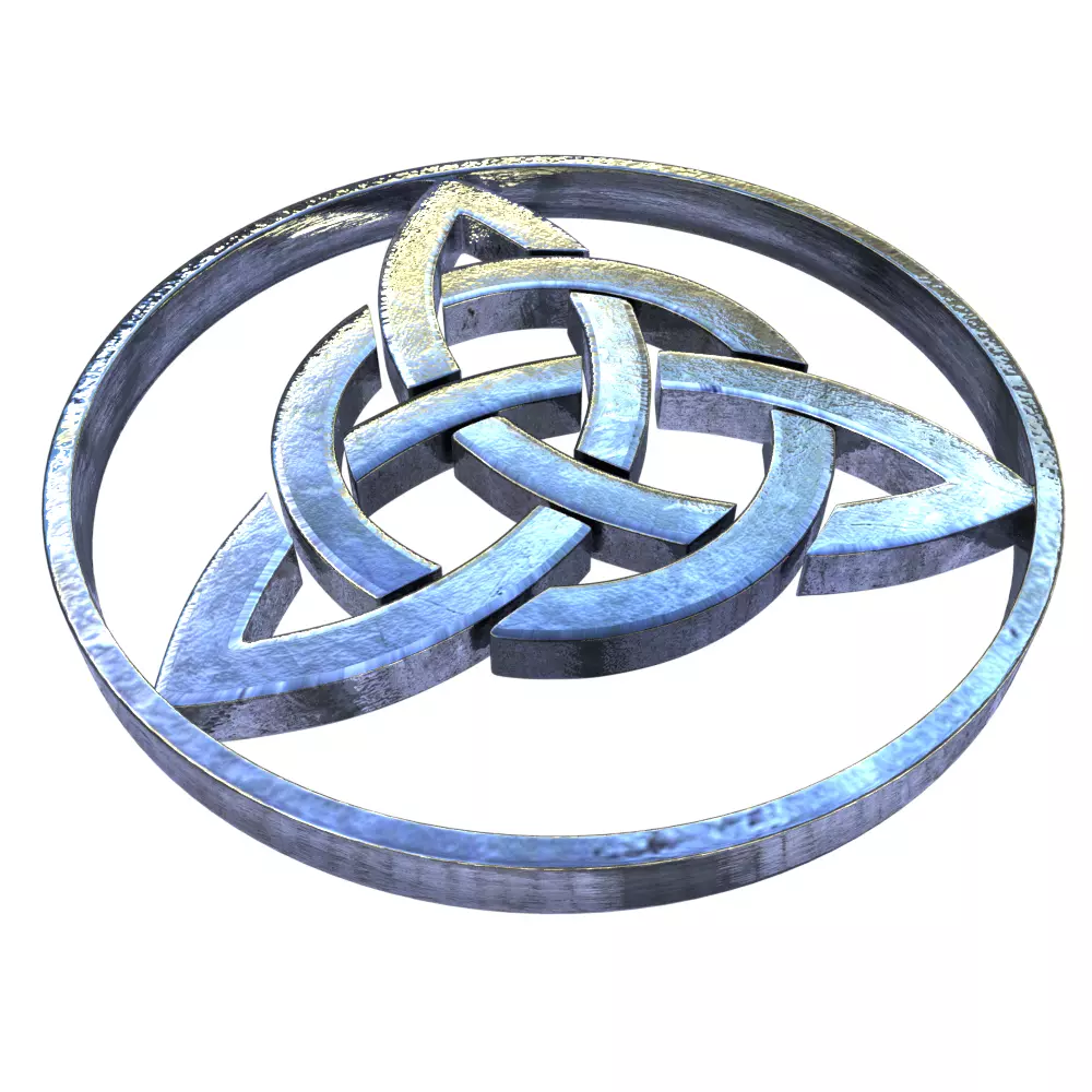 Celtic symbol 1 Low-poly 3D model_0