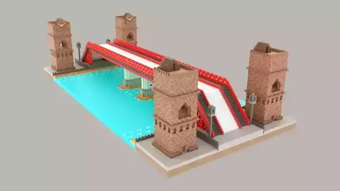 Pixel Bridge 3D print model