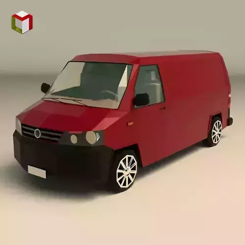 Low Poly Transporter Van 04