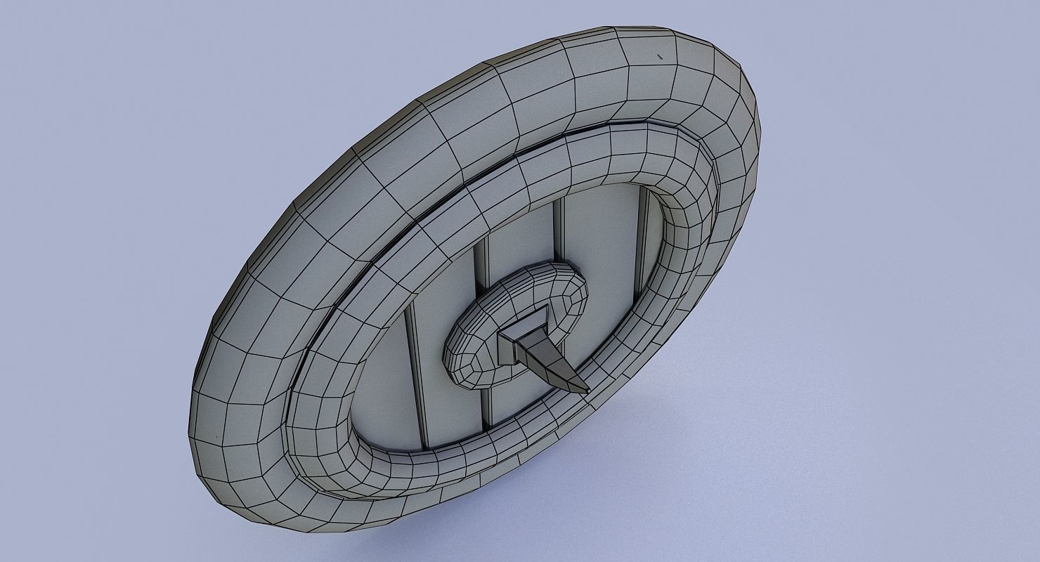 Dwarf shield Low-poly 3D model_8