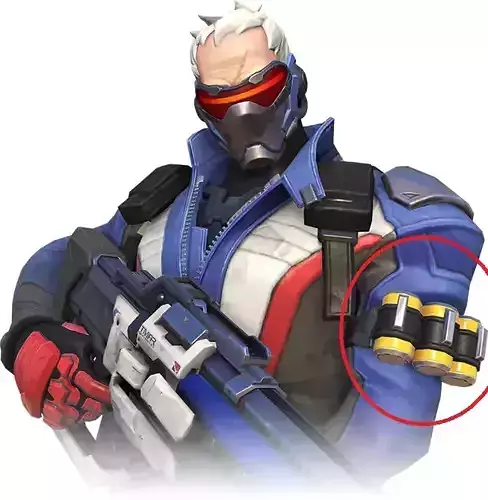 Soldier 76 Cosplay  grenades 3D print model