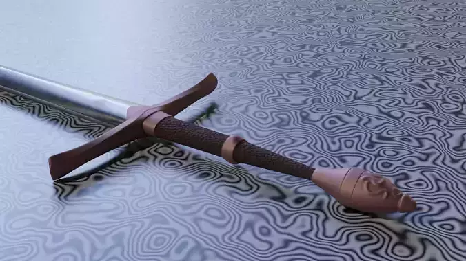 Clean medieval long-sword