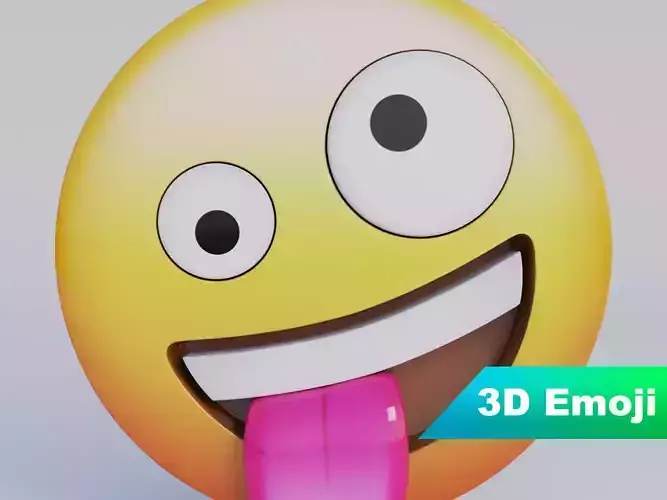 Zany Face 3D Emoji