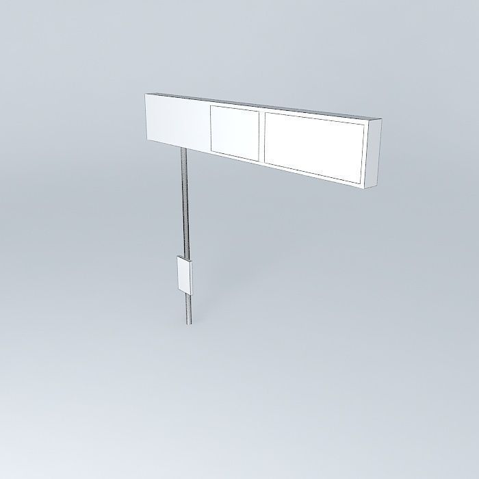 EDIT ME!: Freeway sign 5 Free 3D model_4