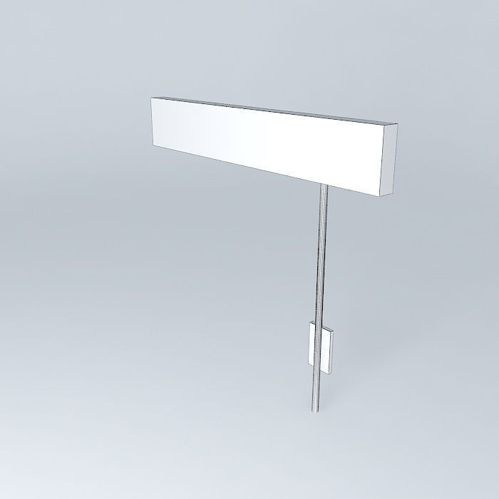 EDIT ME!: Freeway sign 5 Free 3D model_3