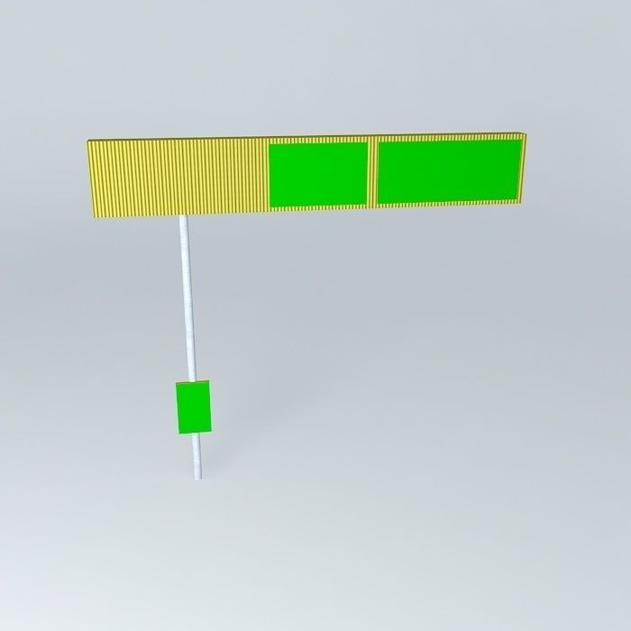 EDIT ME!: Freeway sign 5 Free 3D model_2