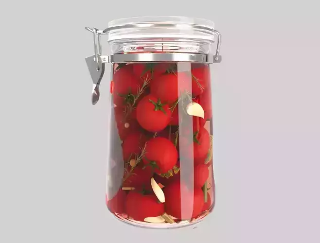 Pickling Tomatoes in Jars 3D model