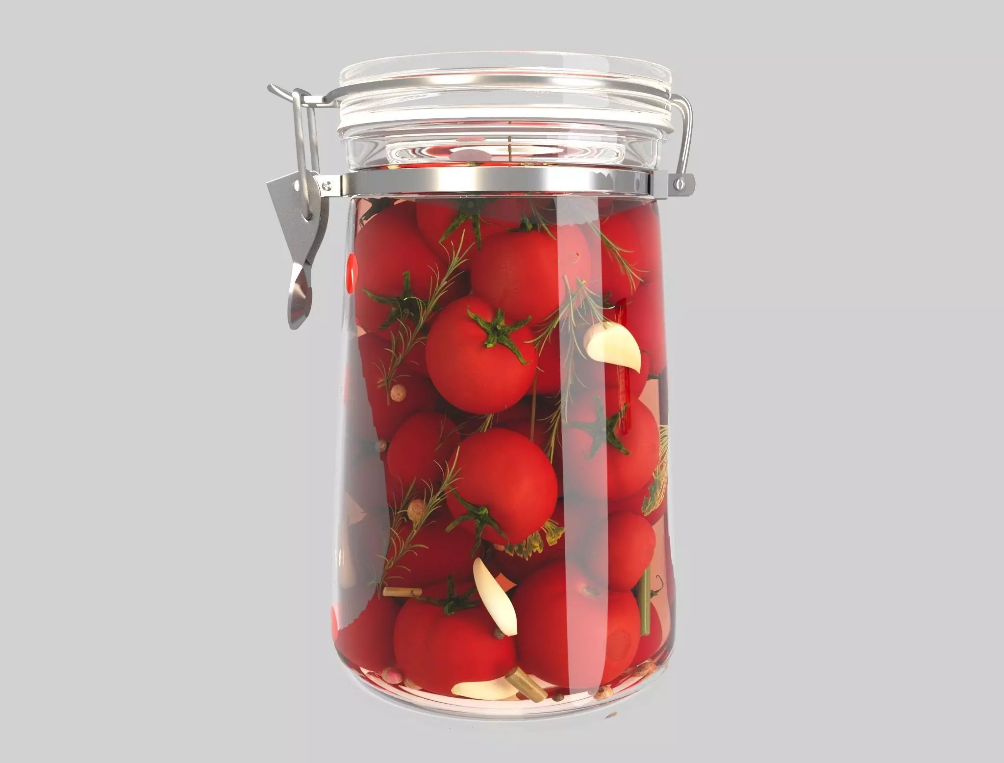 Pickling Tomatoes in Jars 3D model