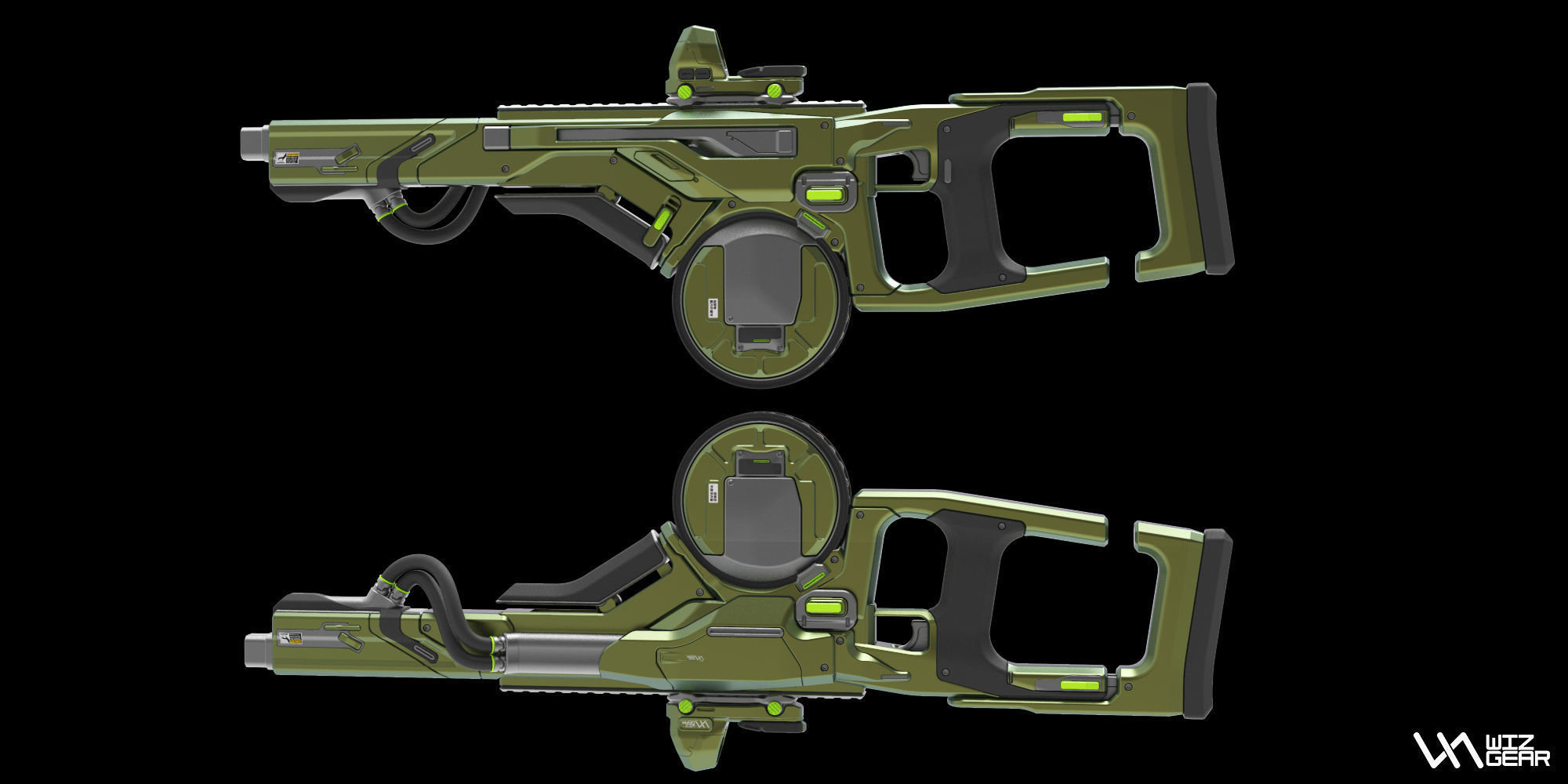 Concept Sci fi rifle 3D model_2