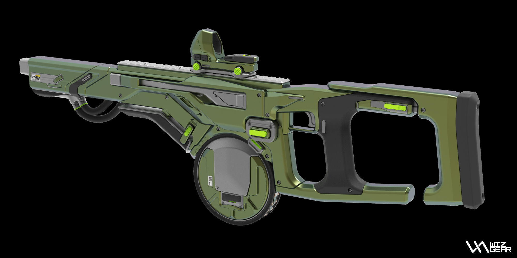 Concept Sci fi rifle 3D model_1