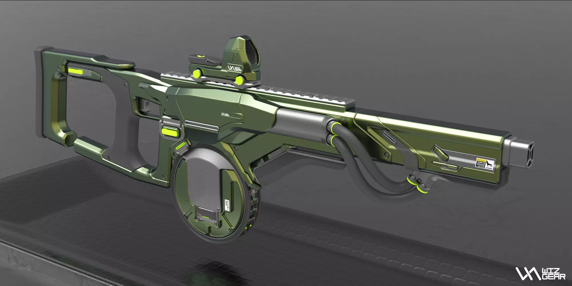 Concept Sci fi rifle 3D model_0