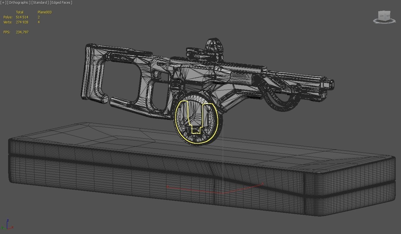 Concept Sci fi rifle 3D model_8