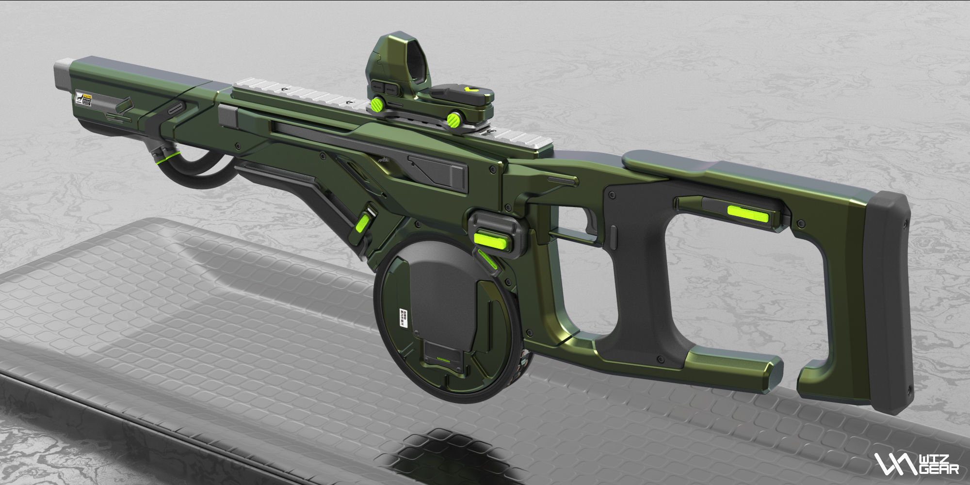 Concept Sci fi rifle 3D model_5