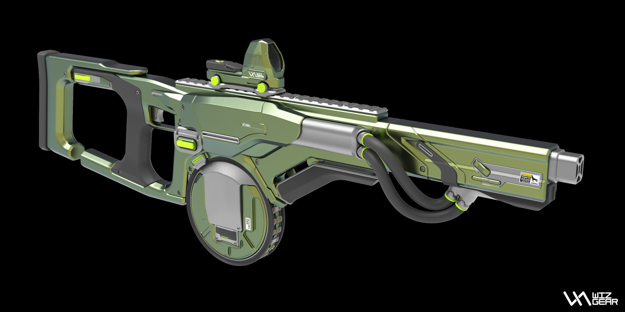 Concept Sci fi rifle 3D model_3