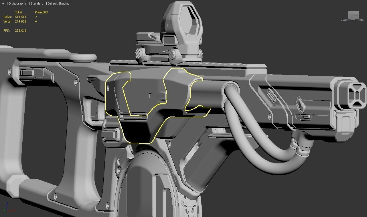 Concept Sci fi rifle 3D model_9